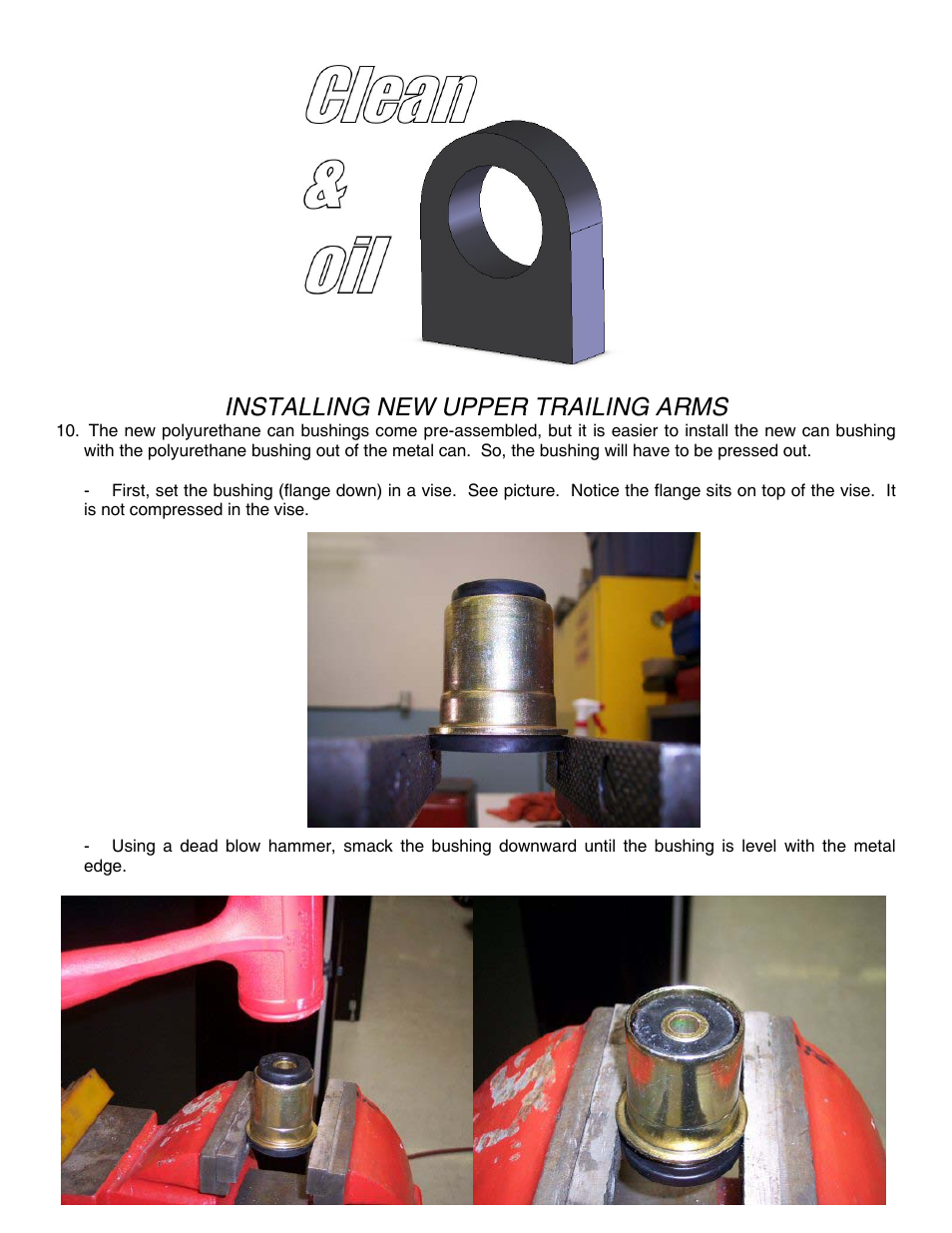 Installing new upper trailing arms | Hotchkis 80001 TVS System, Sport, 64-66, GM A-Body, Big Block User Manual | Page 6 / 40
