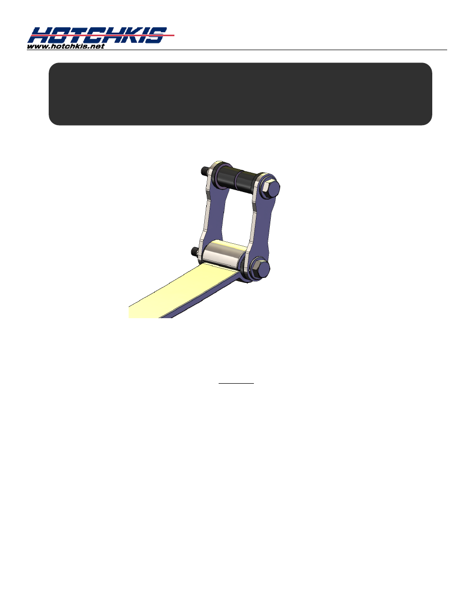 Hotchkis 17367 Leaf Springs, Rear, Heavy Duty Shackle Kit, Dodge B, E Body User Manual | 5 pages