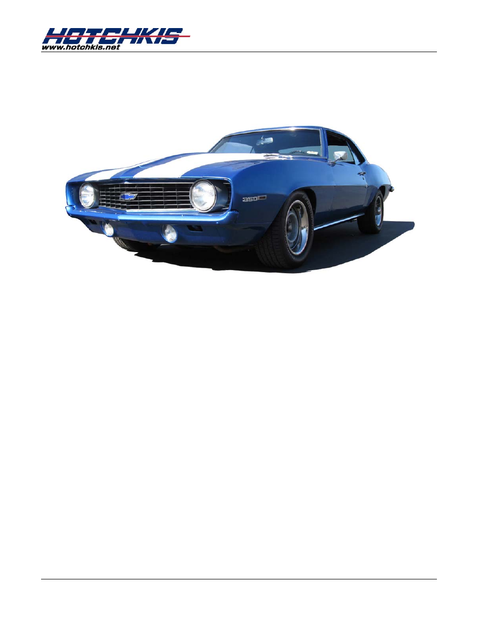 Hotchkis 2207RC Sway Bars, Rear, 67-69 Camaro-Firebird GM F-Body, Sport User Manual | 12 pages