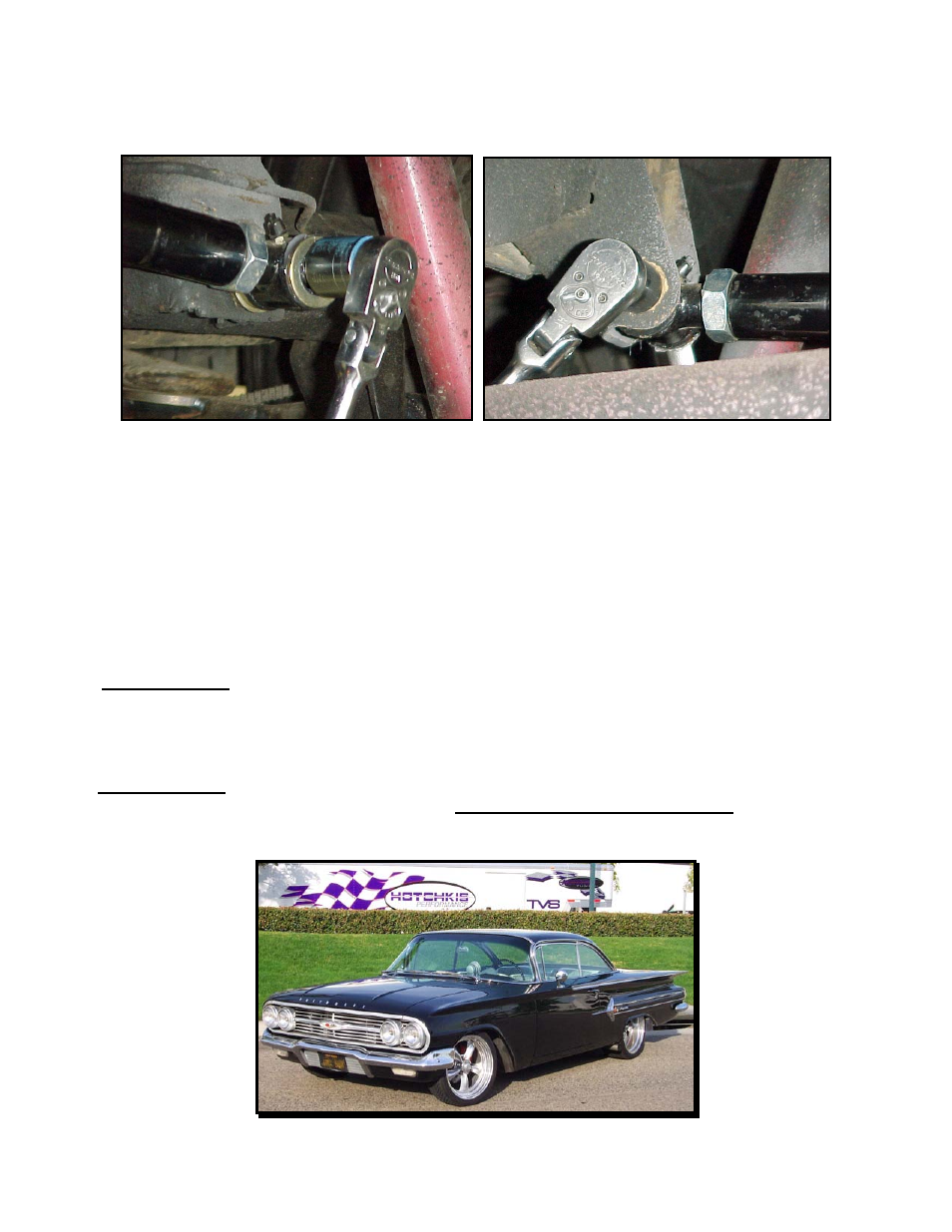 See next page for parts list, Important | Hotchkis 1813 Rear Suspension Package, Adjustable, Dual Upper, 59-64 GM B Body User Manual | Page 19 / 23