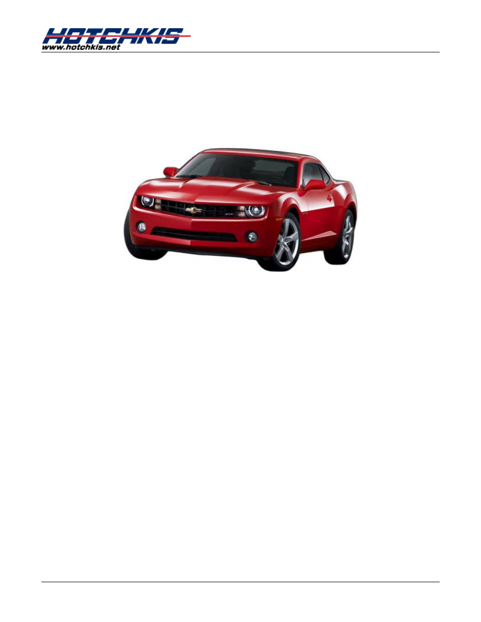 Hotchkis 38109 Coil Springs, Front, Strut Spacer, 10-13 Camaro, 1-2" Lift User Manual | 5 pages