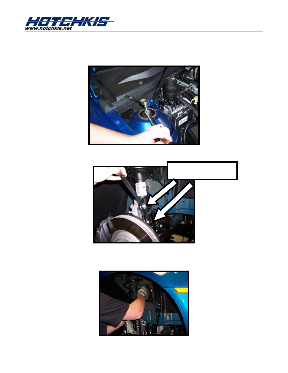 Spindle bolts | Hotchkis 38109 Coil Springs, Front, Strut Spacer, 10-13 Camaro, 1-2" Lift User Manual | Page 3 / 5