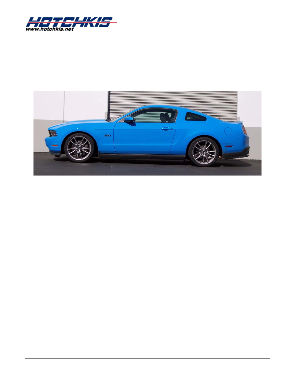 Hotchkis 19391 2011-2013 Mustang 5.0L Sport Coil Springs User Manual | 16 pages