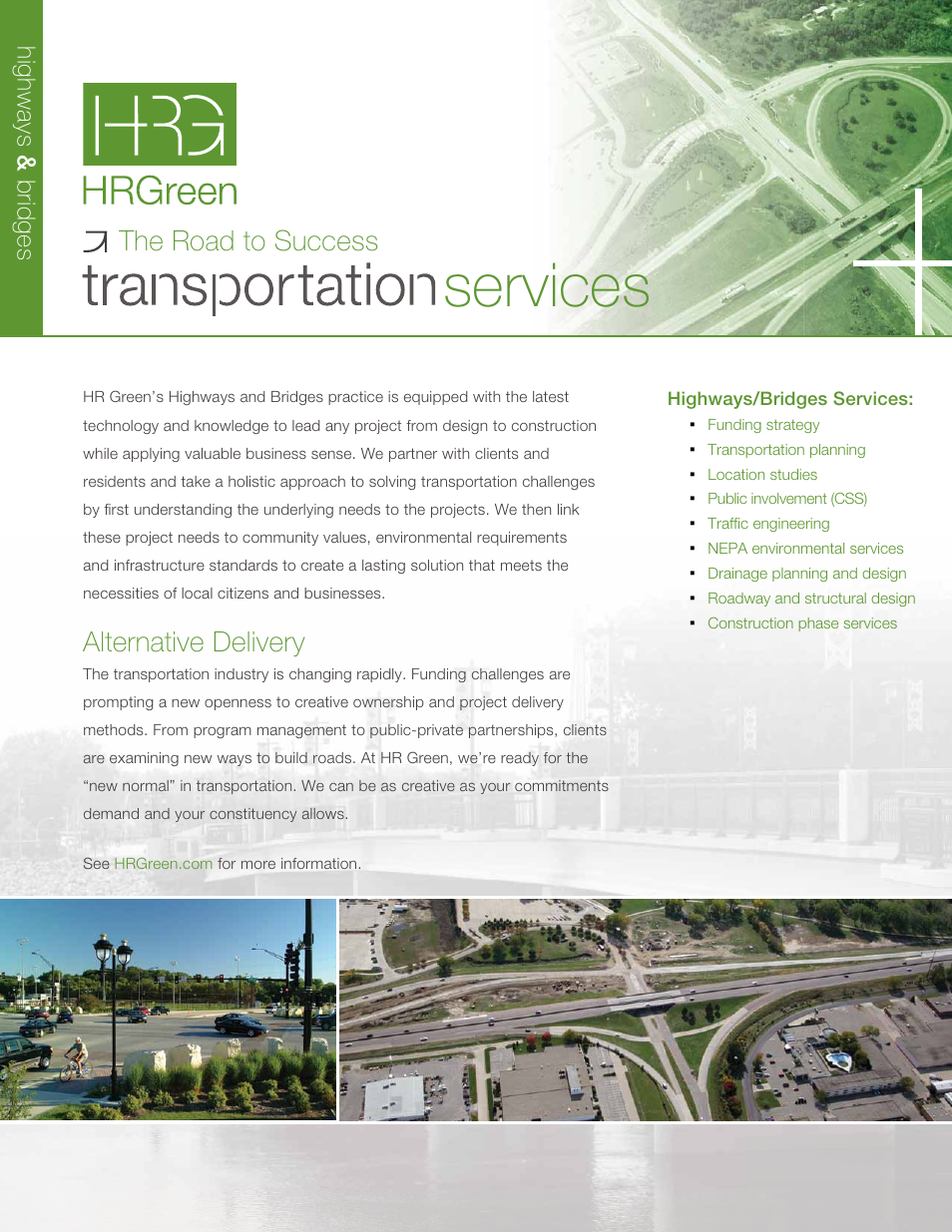 HR Green Highways & Bridges Brochure User Manual | 2 pages