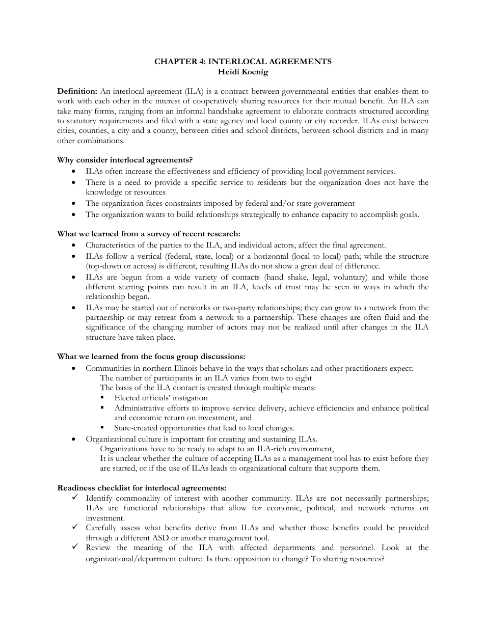 Chapter 4: interlocal agreements heidi koenig | HR Green ASD for Local Governments Handbook - Executive Summary User Manual | Page 9 / 15