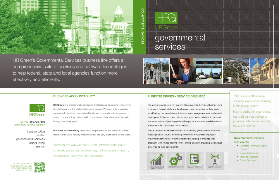 HR Green Governmental Services Brochure User Manual | 2 pages