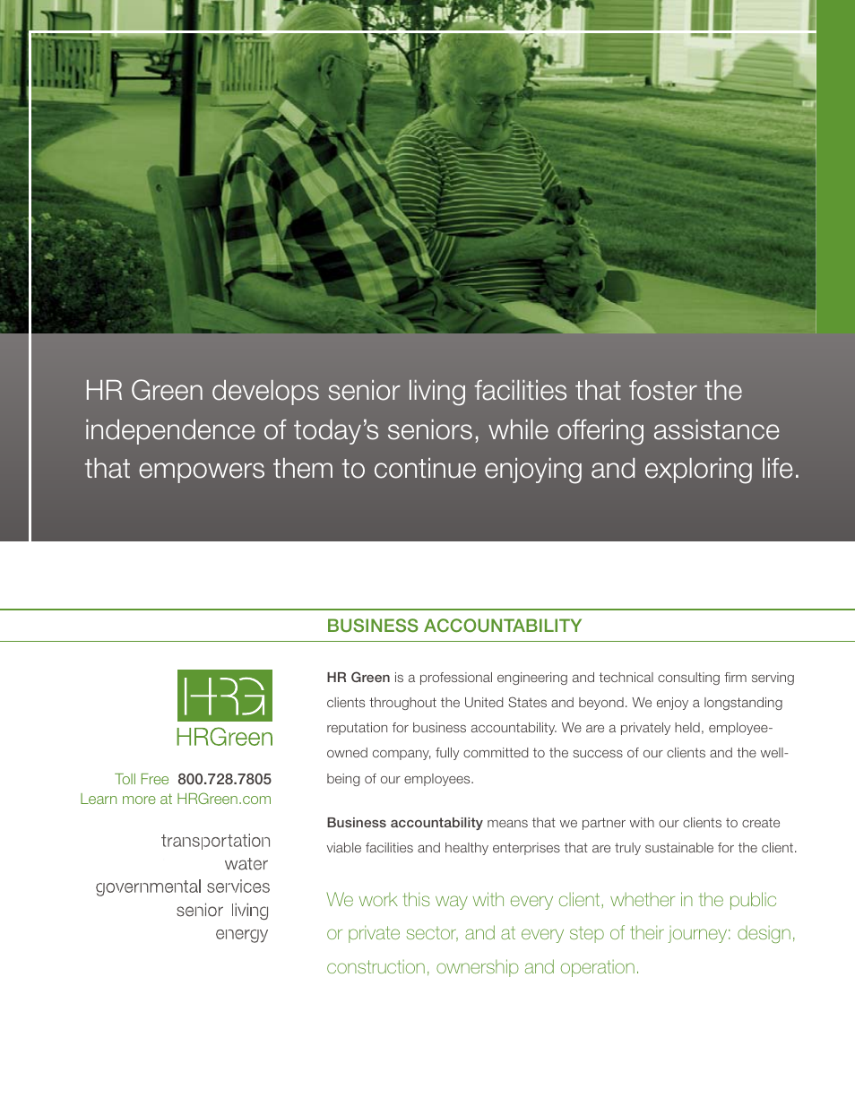 HR Green Senior Living Brochure User Manual | Page 4 / 4