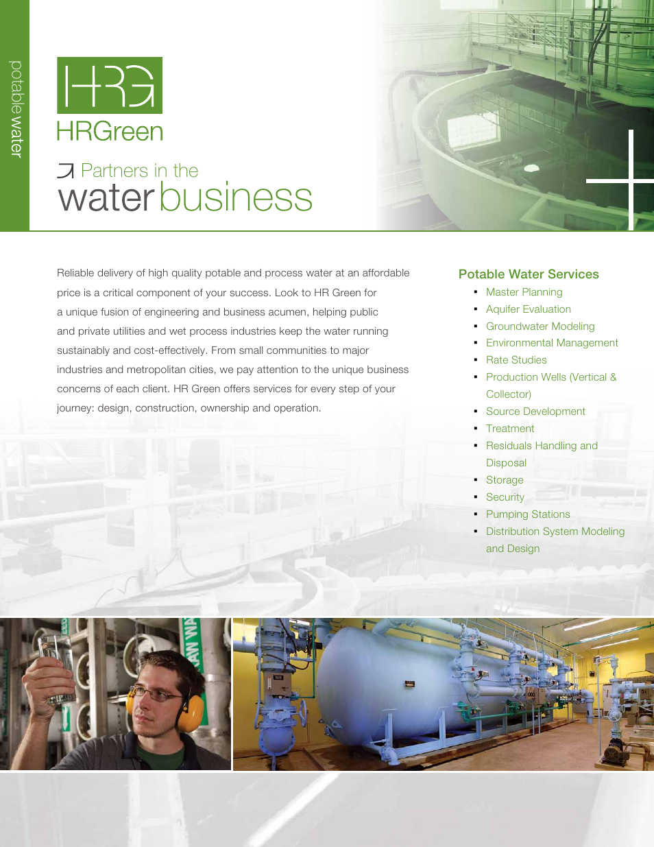 HR Green Potable Water Brochure User Manual | 2 pages