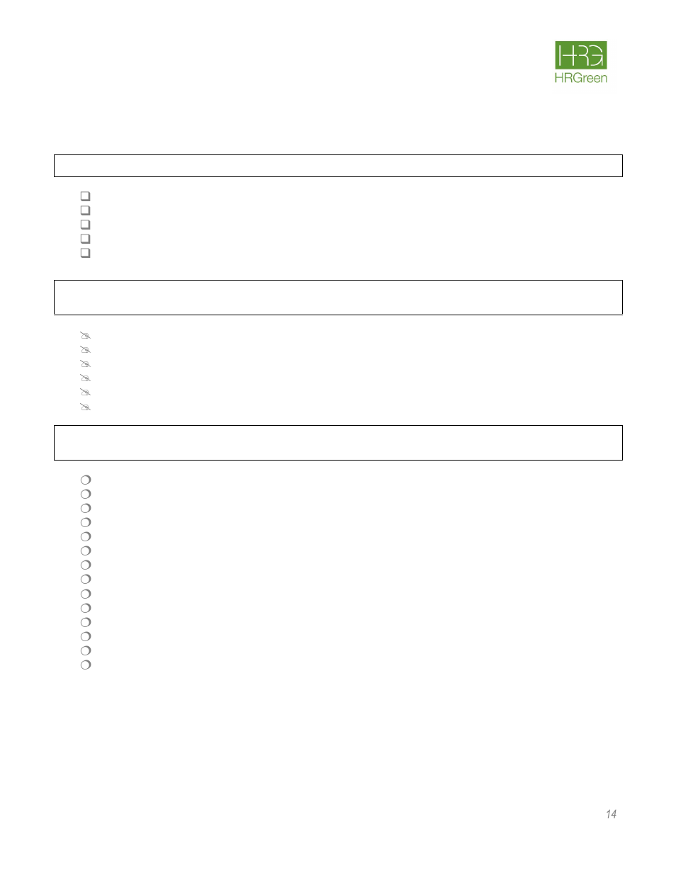 Exhibit a: site plan review questionnaire | HR Green Rate Fee Survey Report User Manual | Page 15 / 69