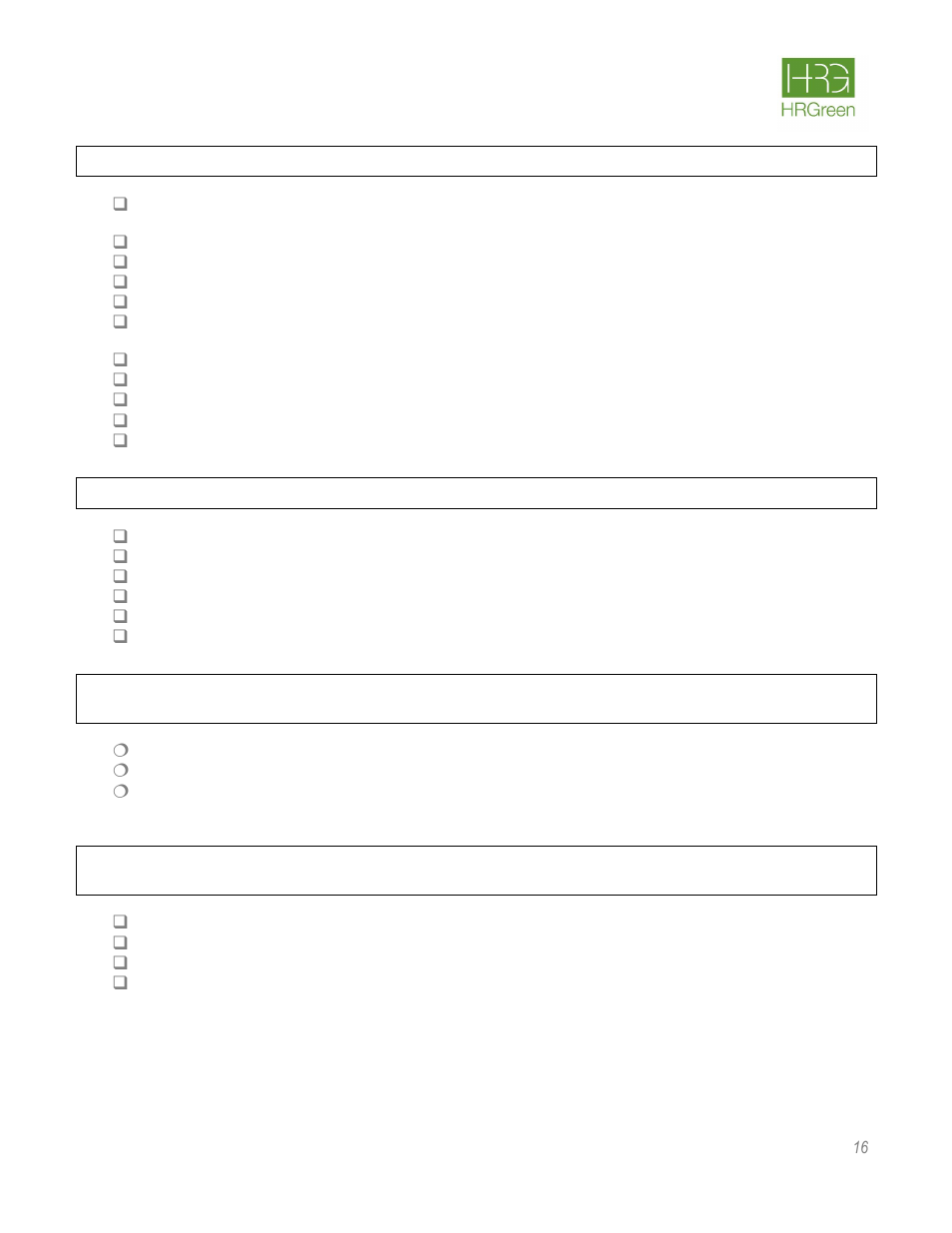 HR Green Rate Fee Survey Report User Manual | Page 17 / 69