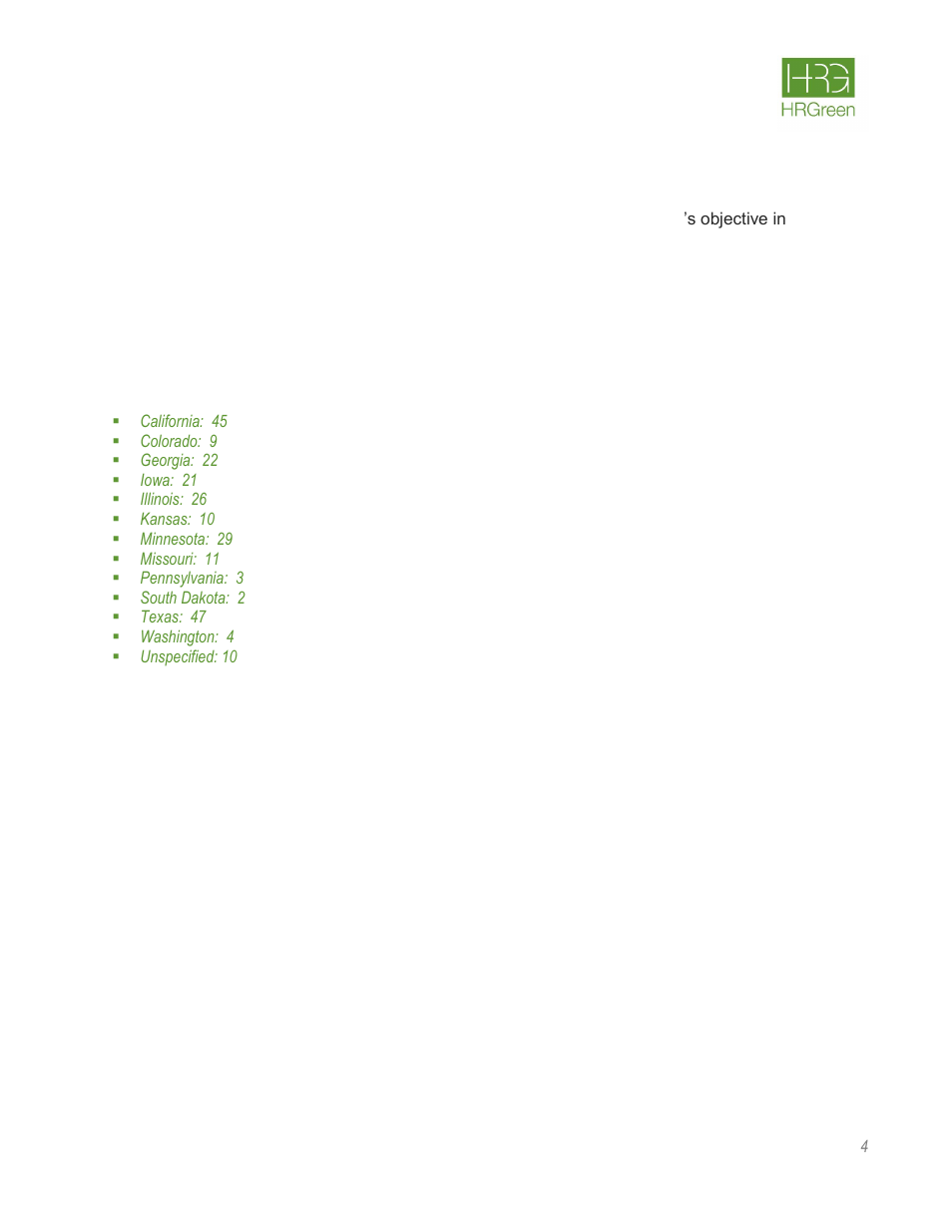 HR Green Rate Fee Survey Report User Manual | Page 5 / 69