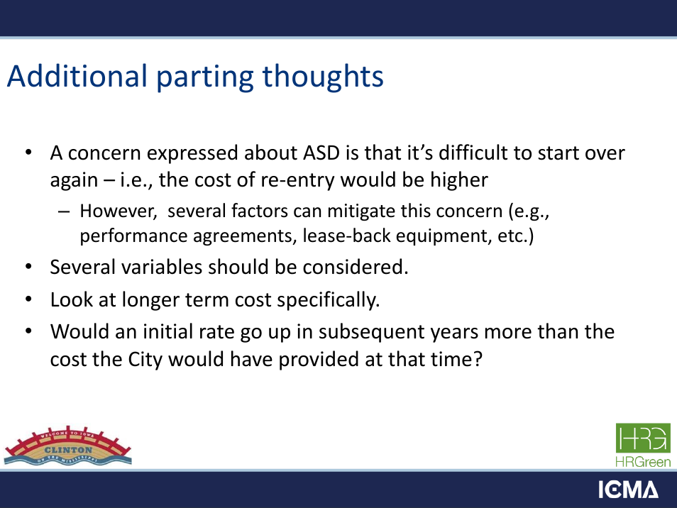 Additional parting thoughts | HR Green Real World Applications for Alternative Service Delivery User Manual | Page 26 / 28