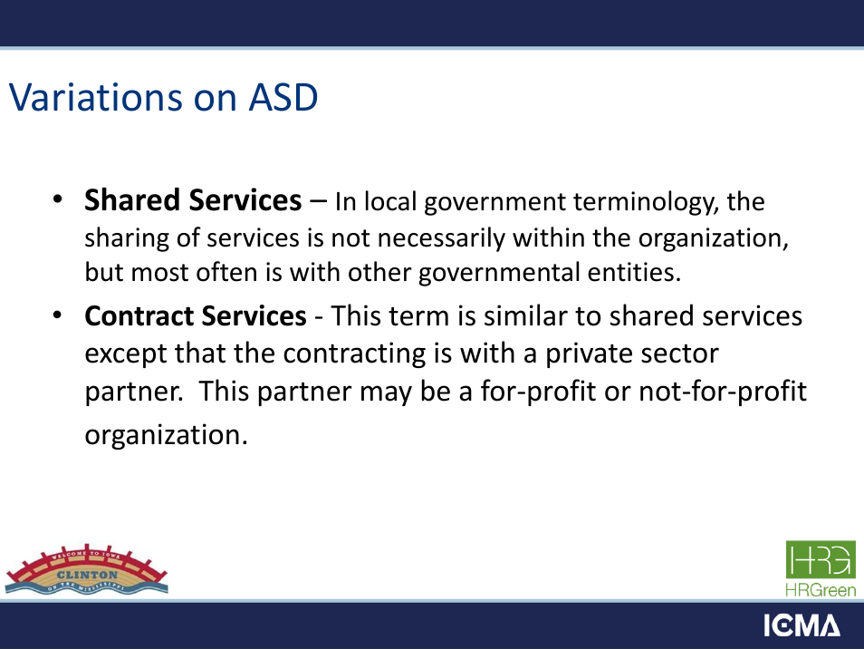 Variations on asd | HR Green Real World Applications for Alternative Service Delivery User Manual | Page 8 / 28