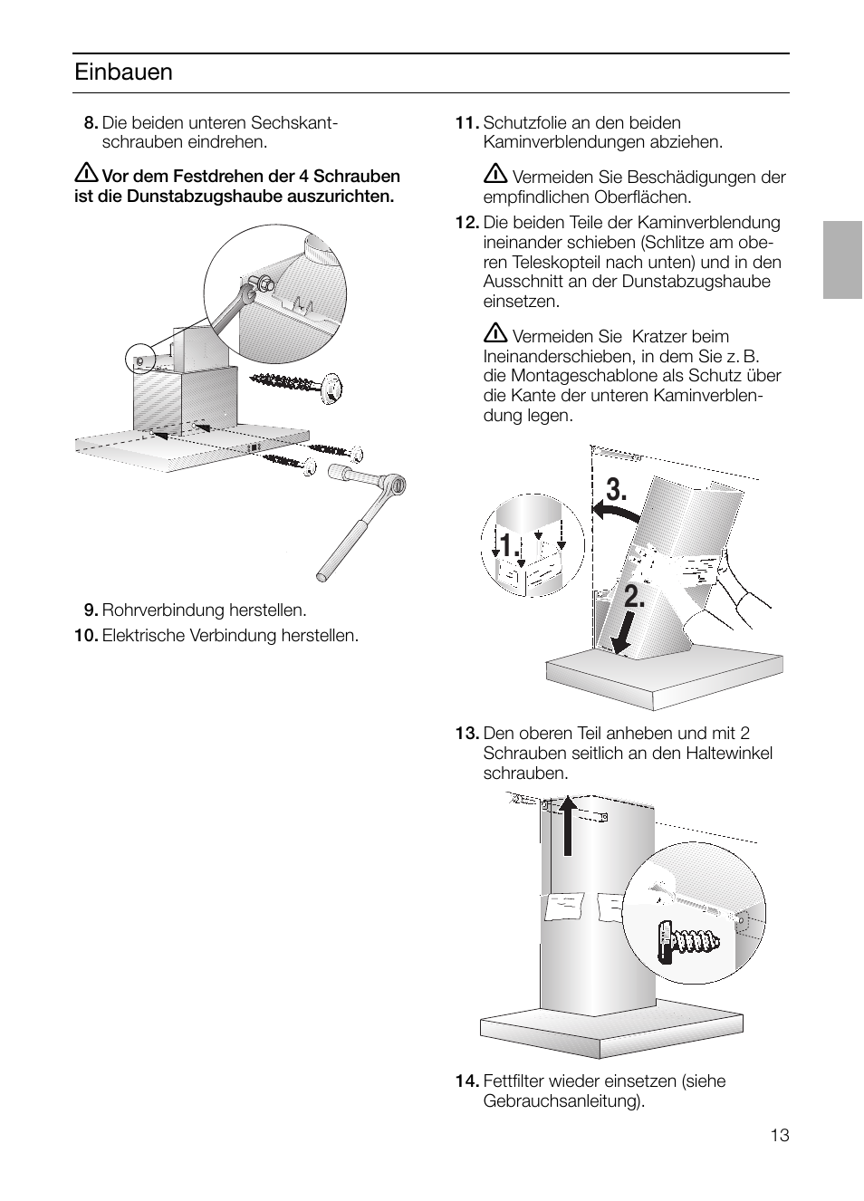 Einbauen | Siemens LC 46492 User Manual | Page 13 / 80