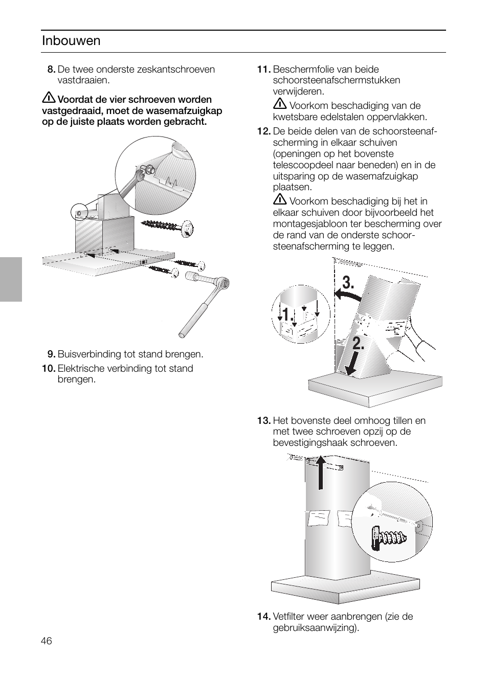 Inbouwen | Siemens LC 46492 User Manual | Page 46 / 80