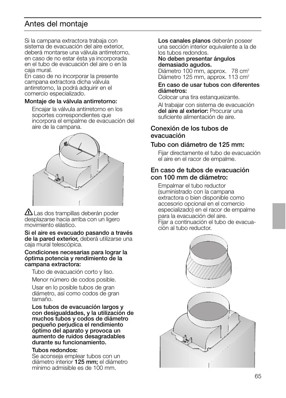 Antes del montaje | Siemens LC 46492 User Manual | Page 65 / 80