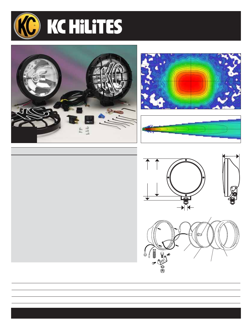 KC HiLiTES RALLY 800 130 WATT Long Range Lights Data Sheet User Manual | 1 page