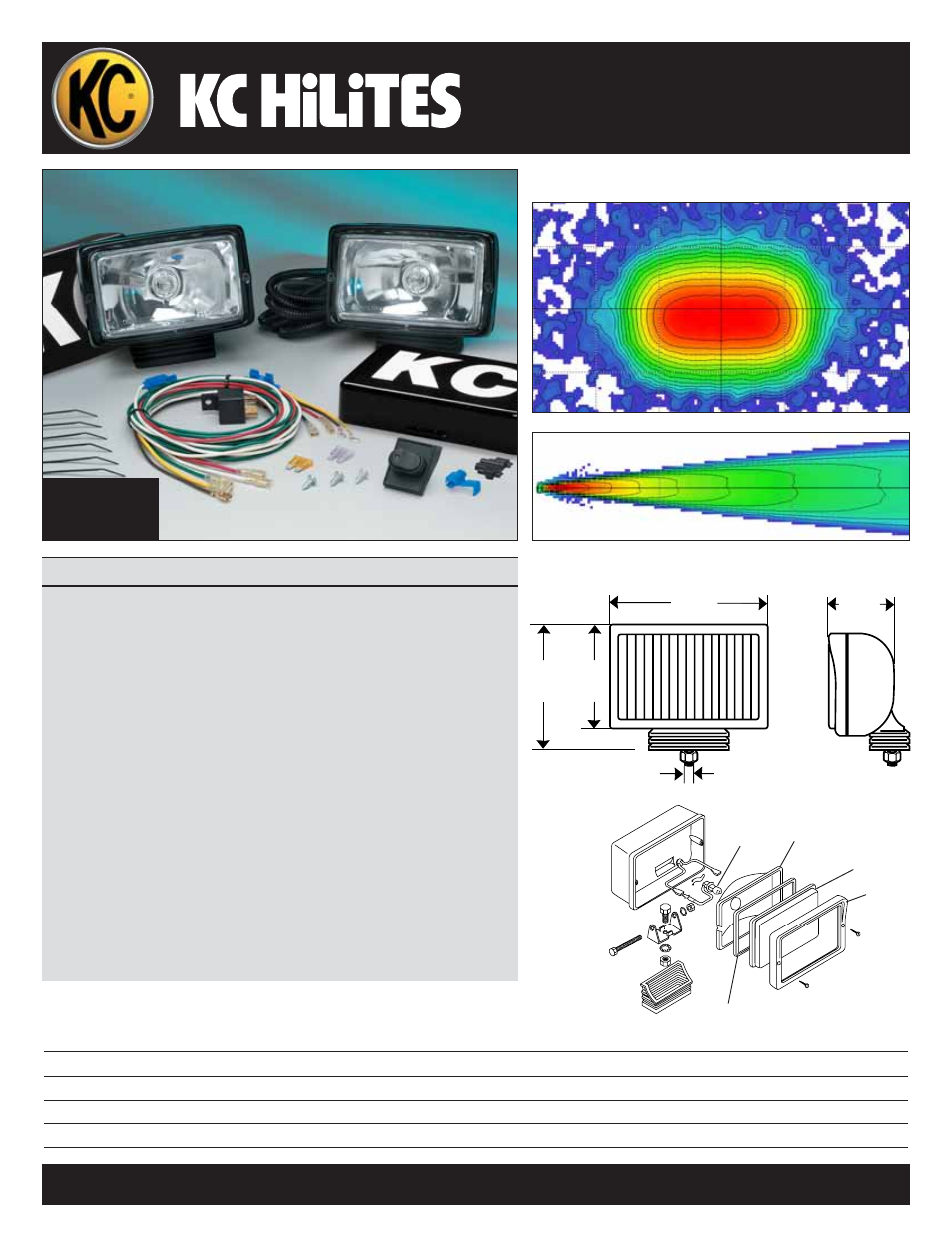 KC HiLiTES KC 57 Series Long Range Lights Data Sheet User Manual | 1 page