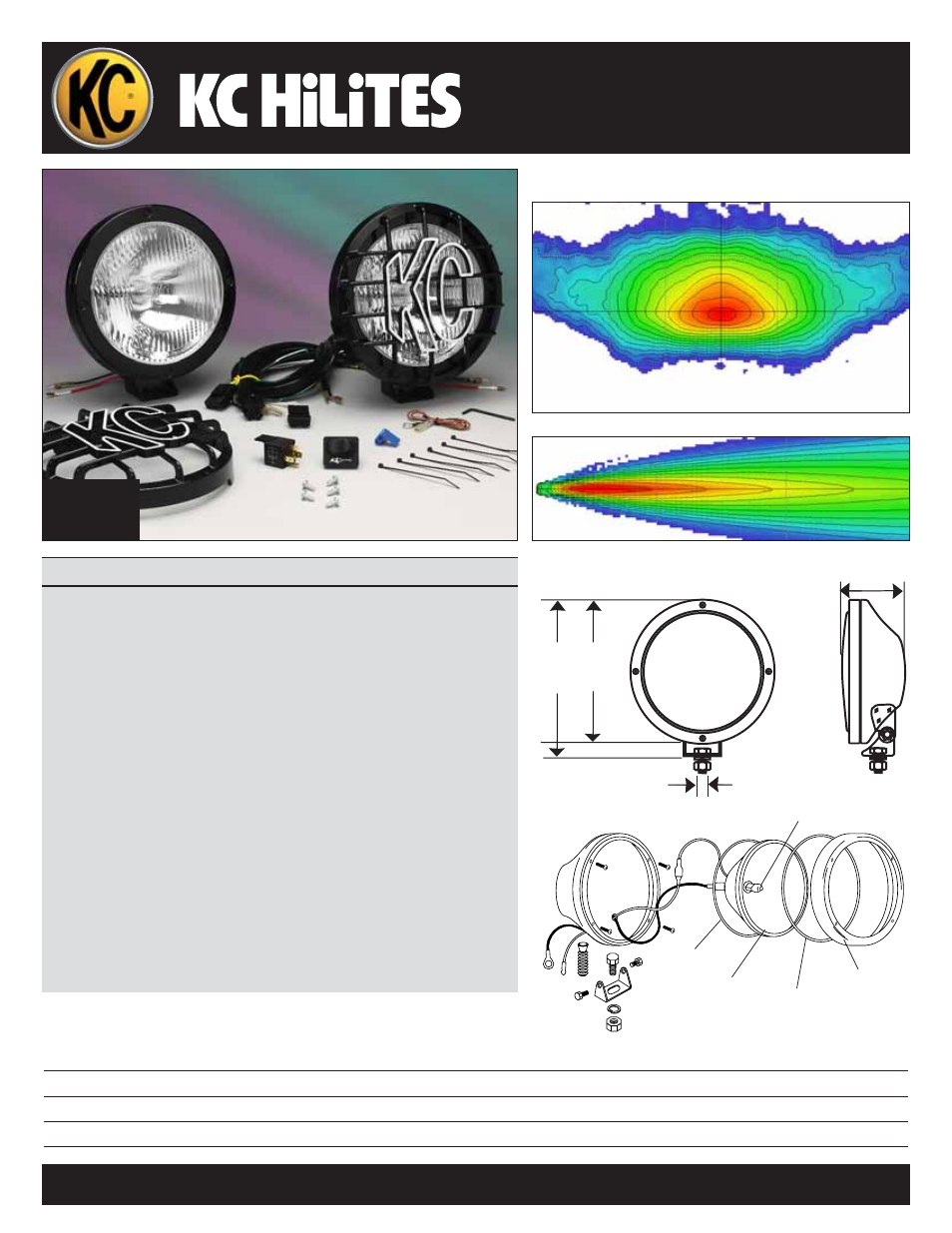 KC HiLiTES RALLY 800 130 WATT Driving Lights Data Sheet User Manual | 1 page
