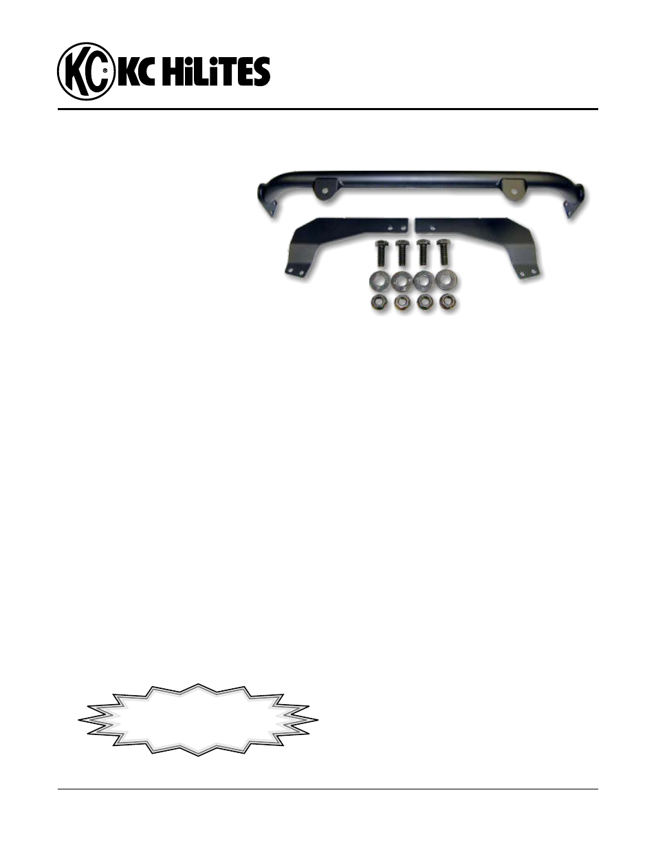 KC HiLiTES KC #74371 2-Tab Front Light Bar Chevy 1500 2007-10 Installation User Manual | 1 page