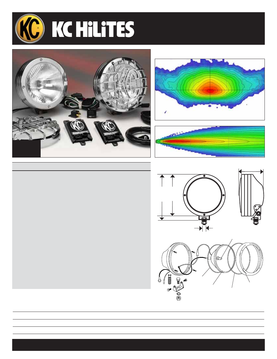 KC HiLiTES KC RALLY 800 HID Driving Lights Data Sheet User Manual | 1 page