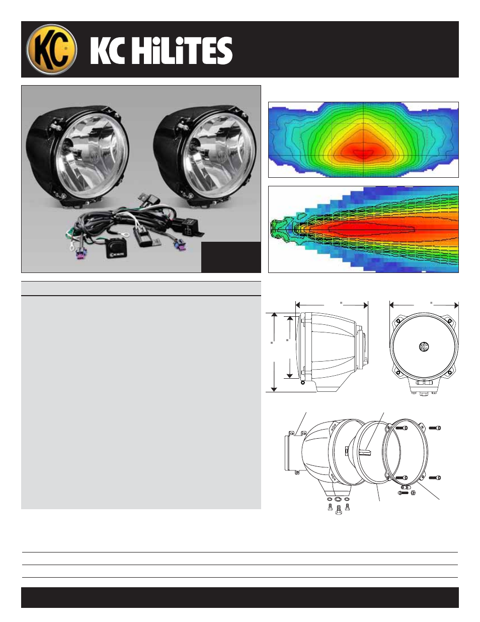 KC HiLiTES KC-POD HID Driving Lights Data Sheet User Manual | 1 page