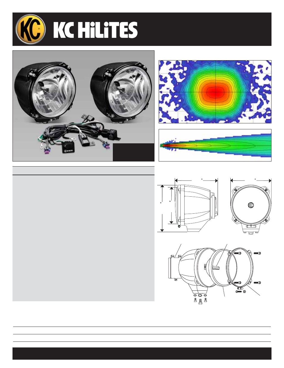 KC HiLiTES KC-POD HID Long Range Lights Data Sheet User Manual | 1 page