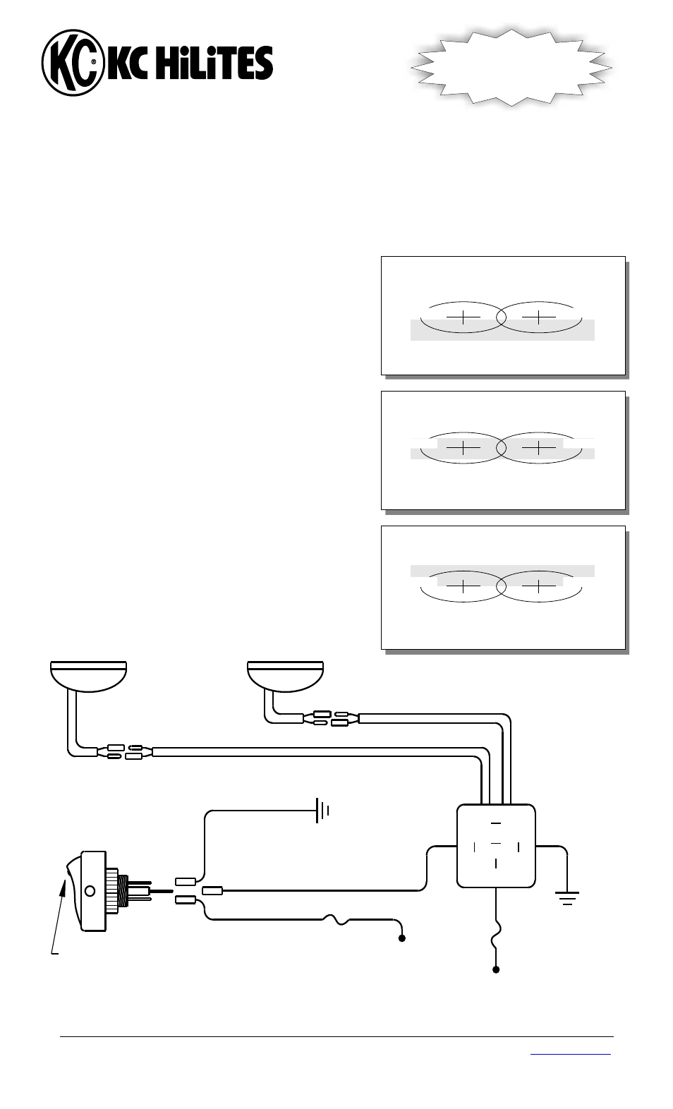 KC HiLiTES Relay Wiring Kit for Two Lights Installation Instructions User Manual | 1 page