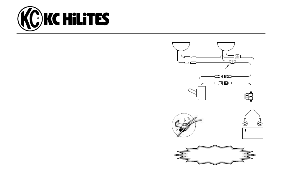 KC HiLiTES KC #6302 ATV Wiring Harness for 2 - 35 watt Lights Instructions User Manual | 1 page