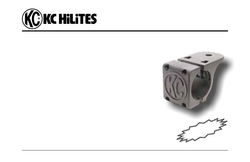 KC HiLiTES KC #7309 Light Bracket for 2¾ and 3 inch Tubular Bar Installation User Manual | 1 page