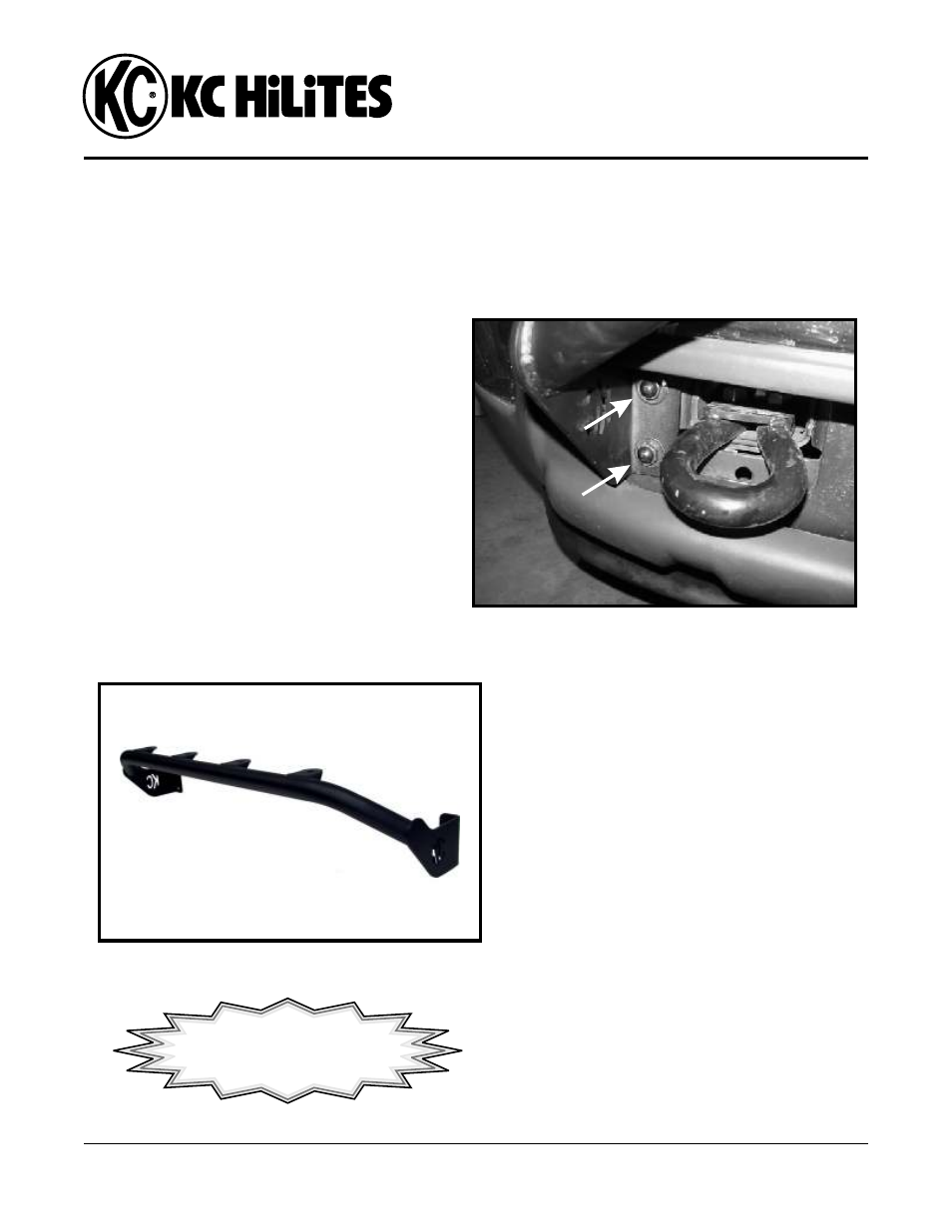 KC HiLiTES KC #7425 Light Bar 2008 -11 Ford Super Duty F250_350 Installation User Manual | 1 page