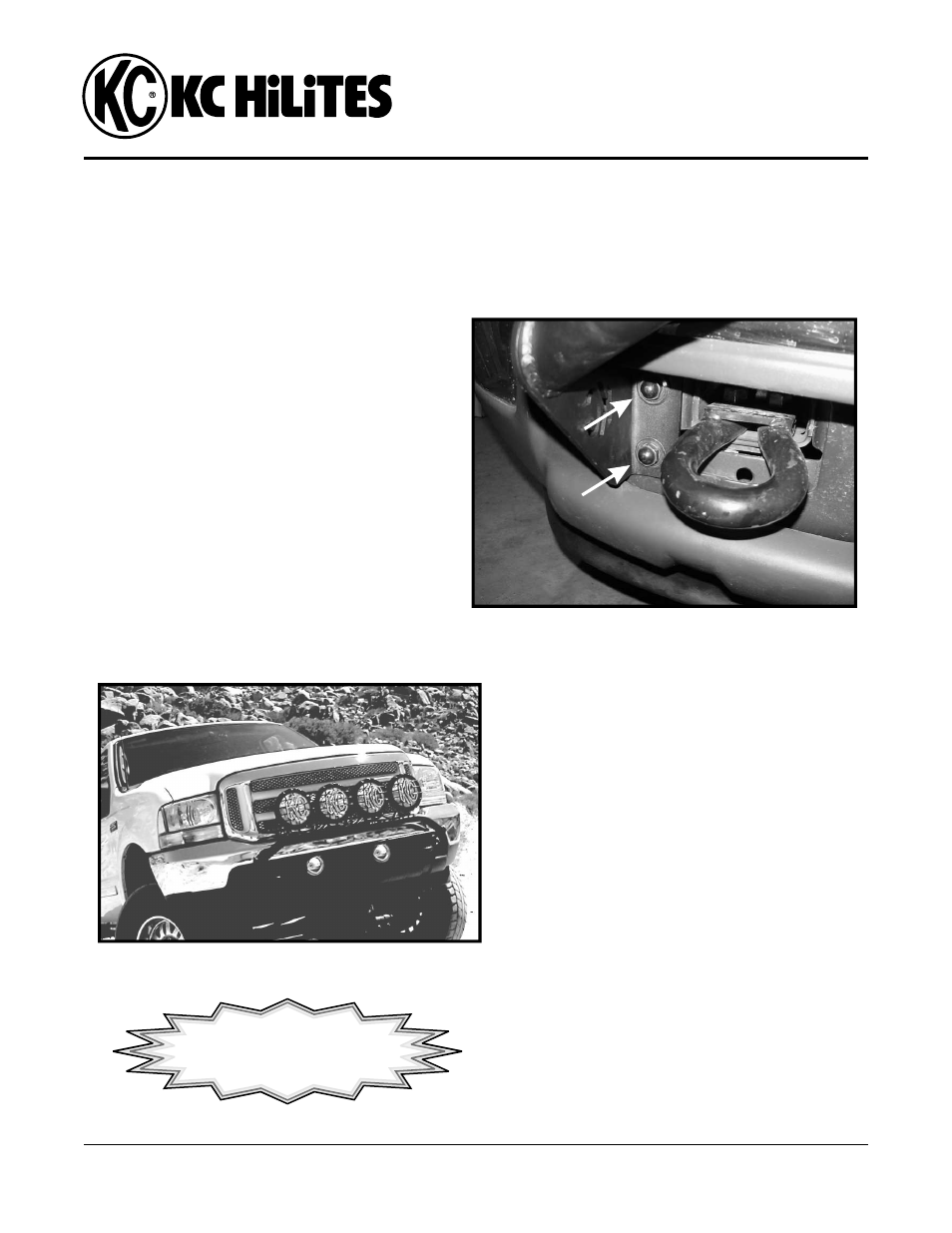 KC HiLiTES KC #7420 Front Light Bar 99-04 Ford Super Duty F250_350 Installation User Manual | 1 page