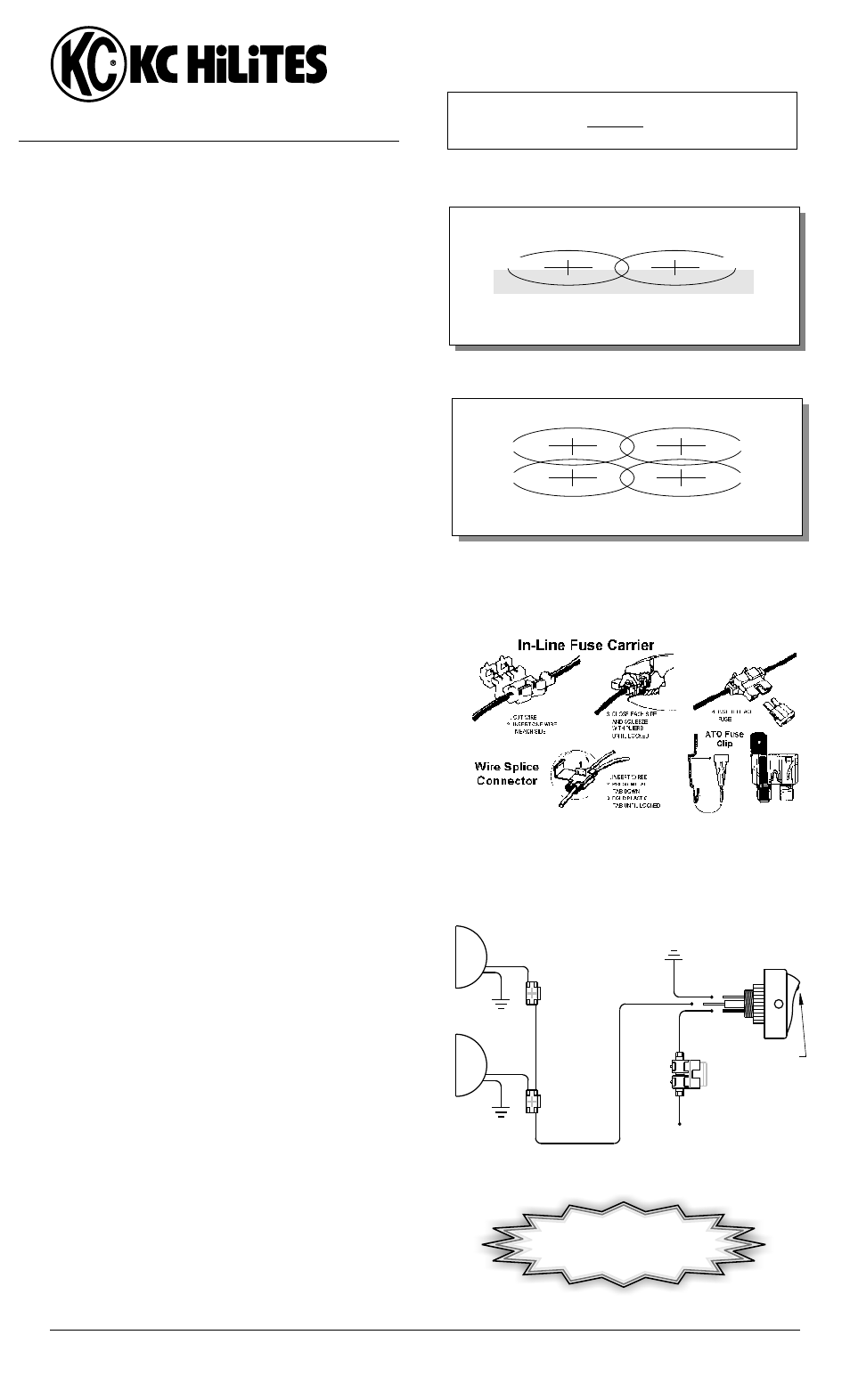 KC HiLiTES KC #6301 Wiring Kit for Two Lights User Manual | 1 page