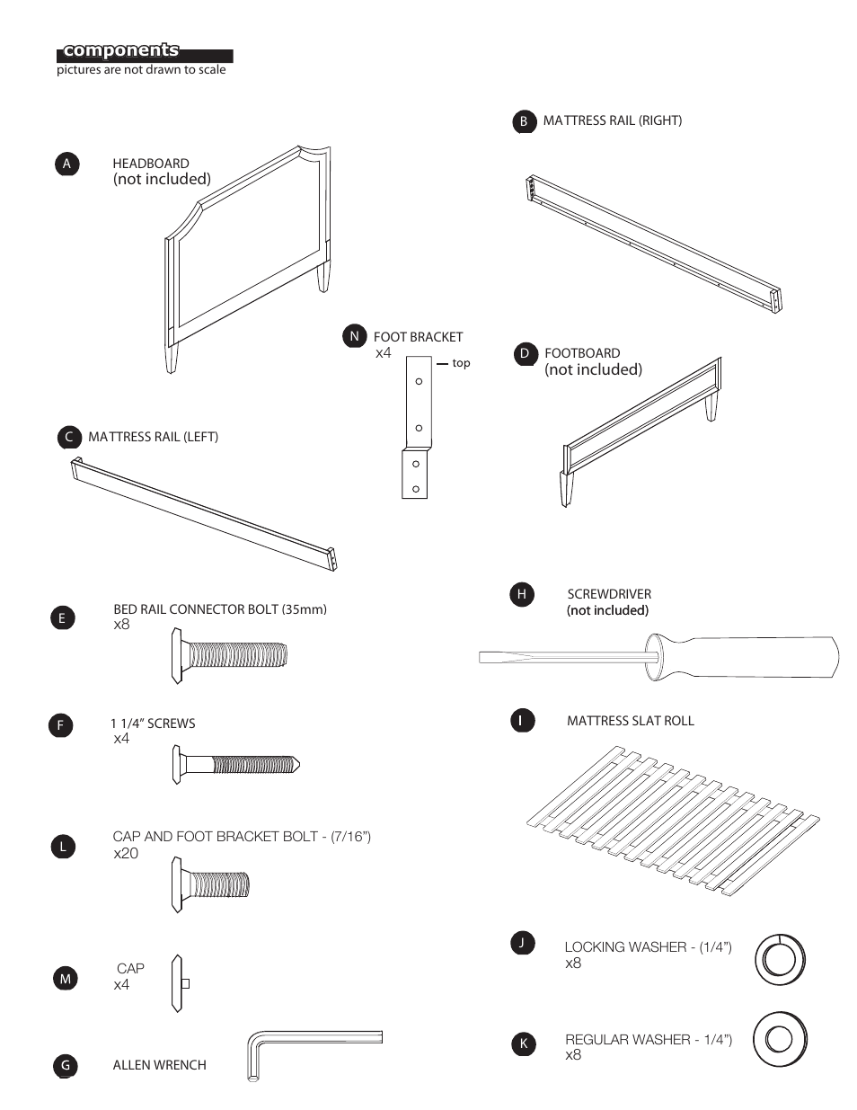 Land of Nod VERONA BED CONVERSION KIT User Manual | Page 2 / 9