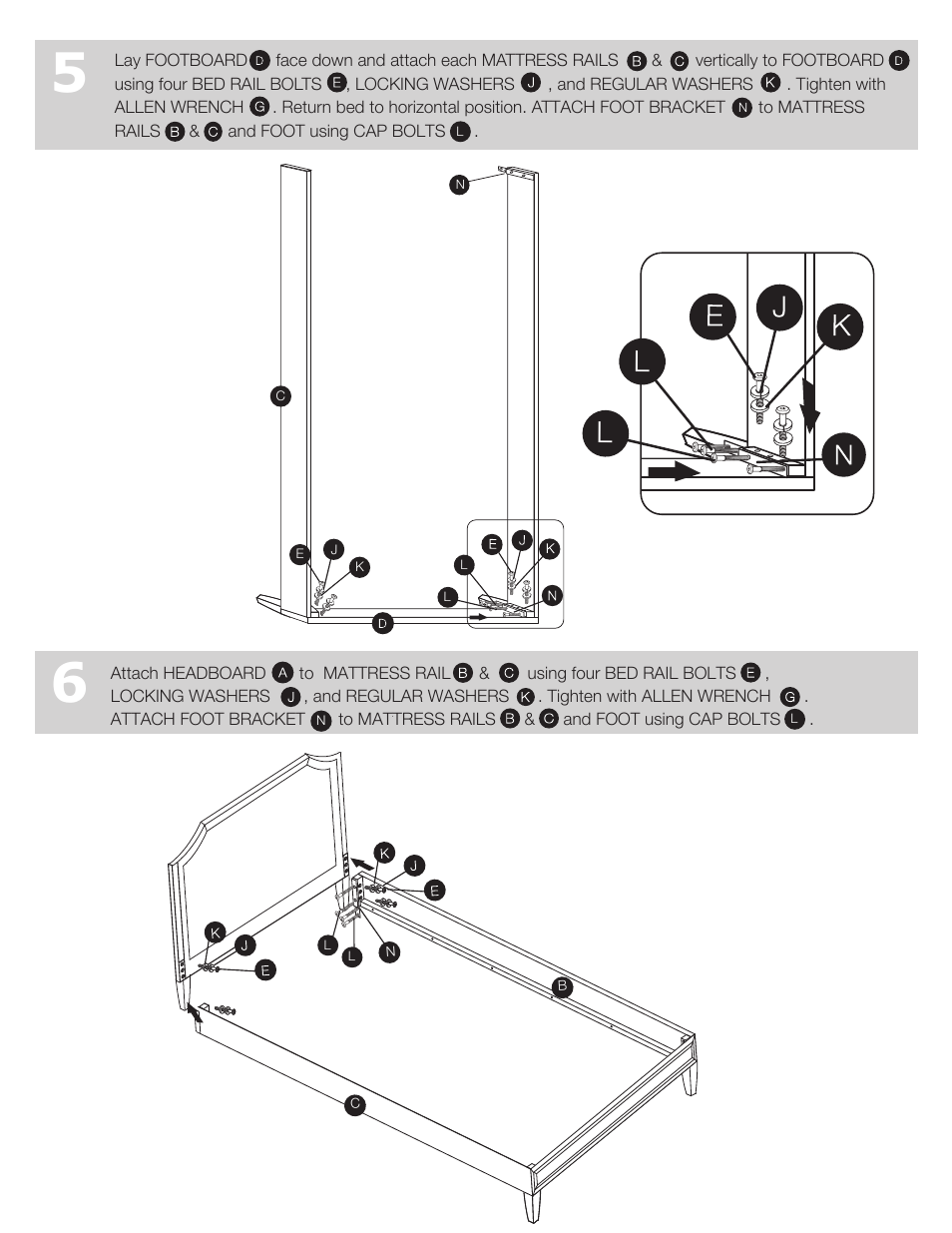 Cj k e | Land of Nod VERONA BED CONVERSION KIT User Manual | Page 5 / 9