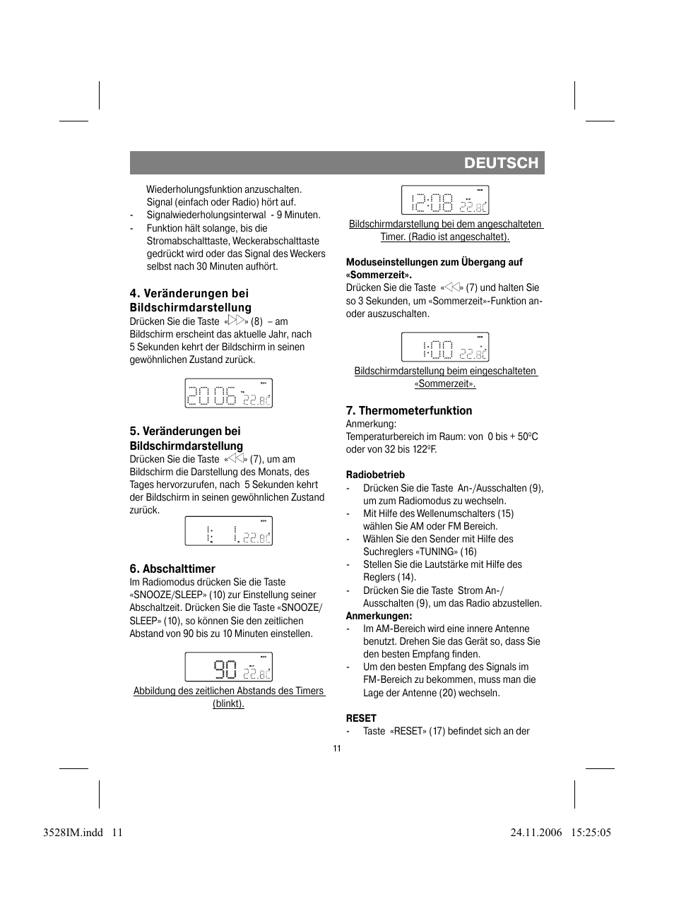 Deutsch | Vitek VT-3528 BK User Manual | Page 11 / 32