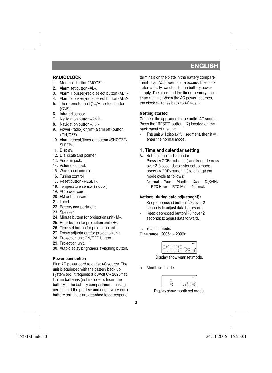 English | Vitek VT-3528 BK User Manual | Page 3 / 32