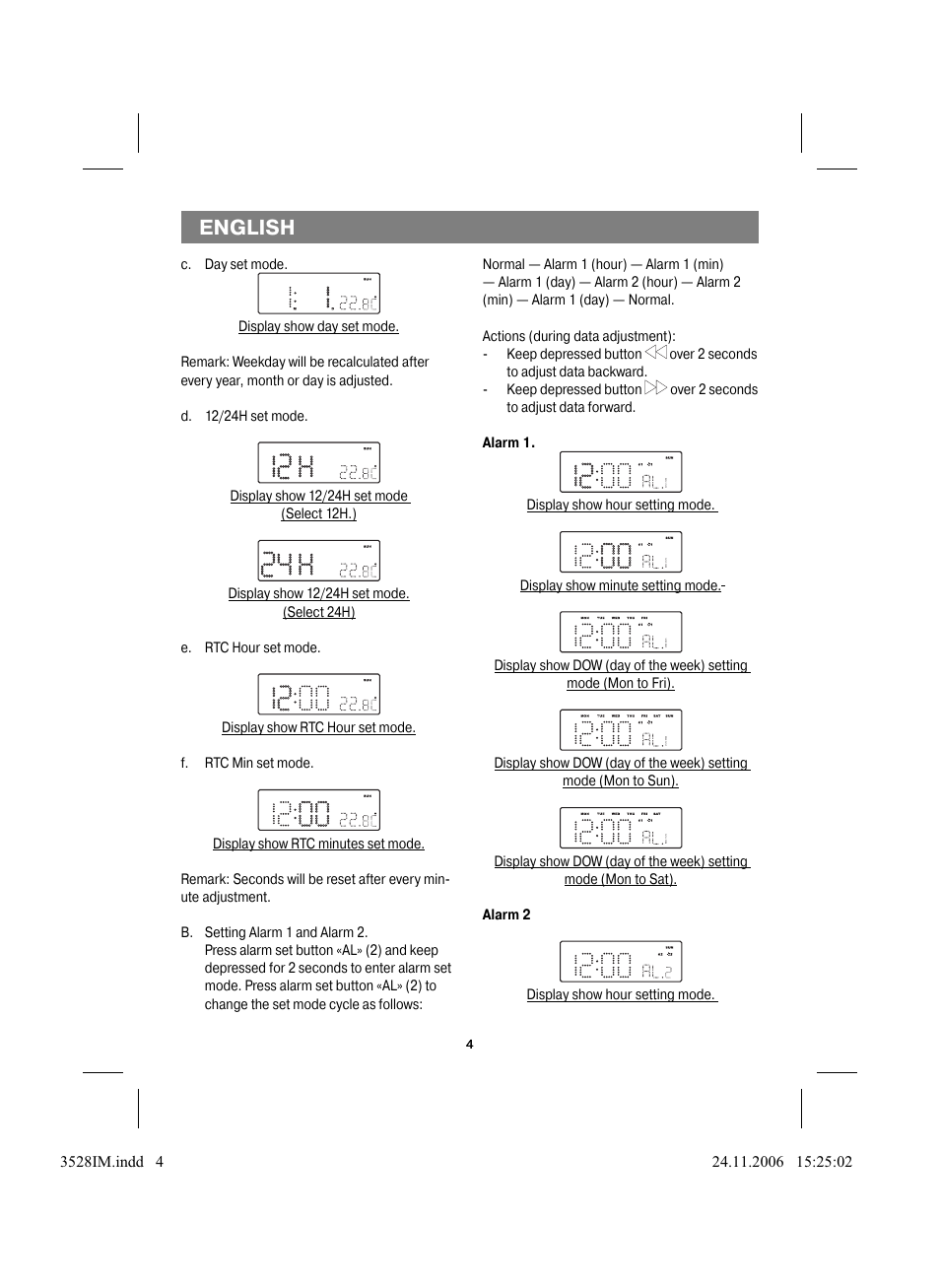 English | Vitek VT-3528 BK User Manual | Page 4 / 32