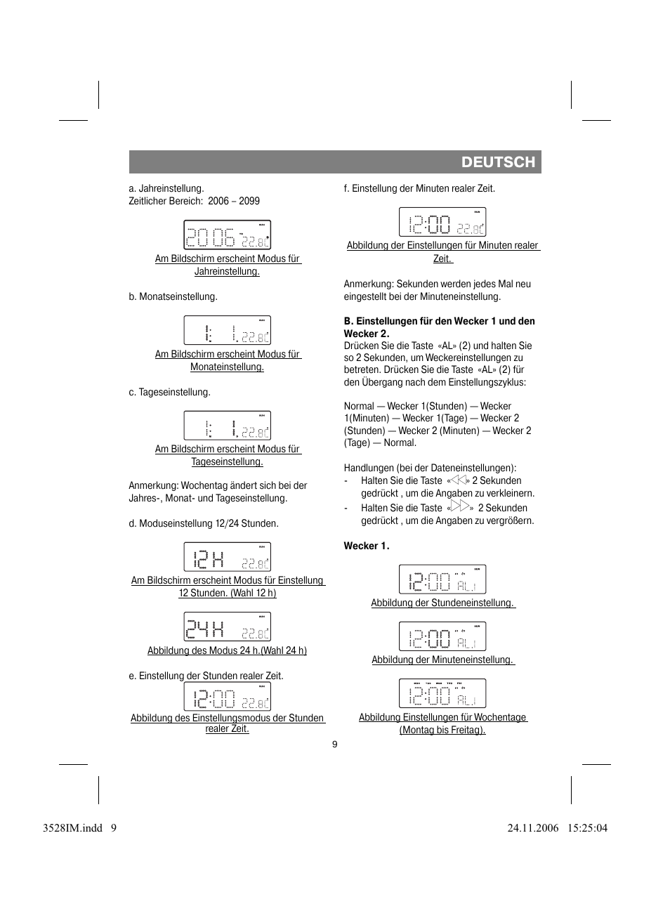 Deutsch | Vitek VT-3528 BK User Manual | Page 9 / 32