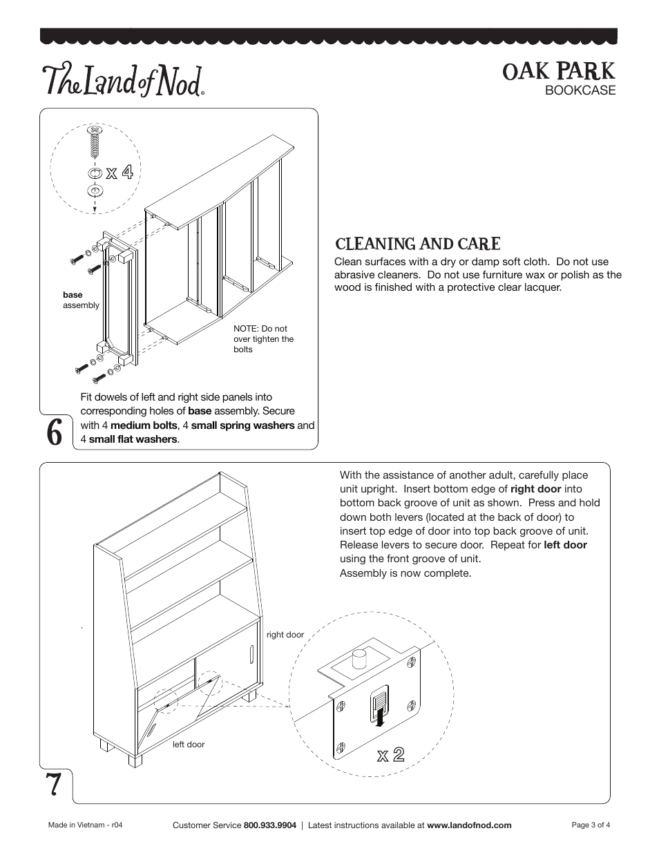 Oak park | Land of Nod Oak Park Bookcase User Manual | Page 3 / 4
