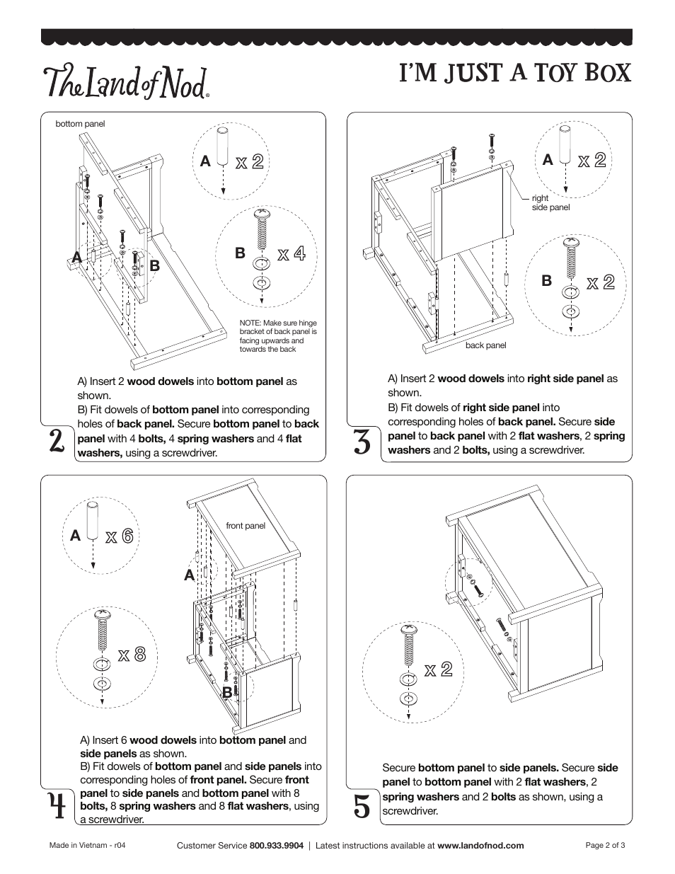 I’m just a toy box | Land of Nod I’m Just A Toy Box User Manual | Page 3 / 4