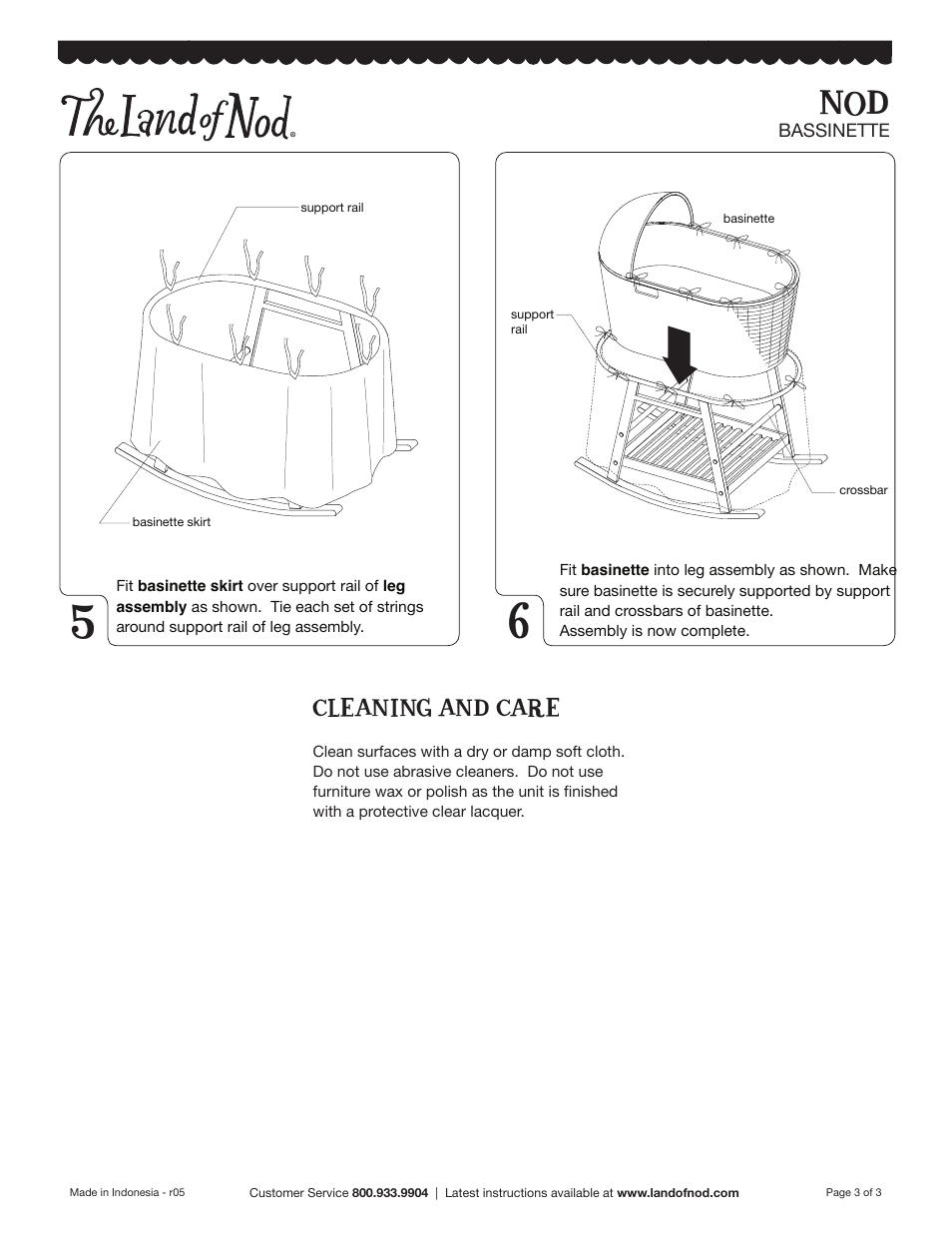 Land of Nod NOD BASSINET and BEDDING SETS User Manual | Page 4 / 4