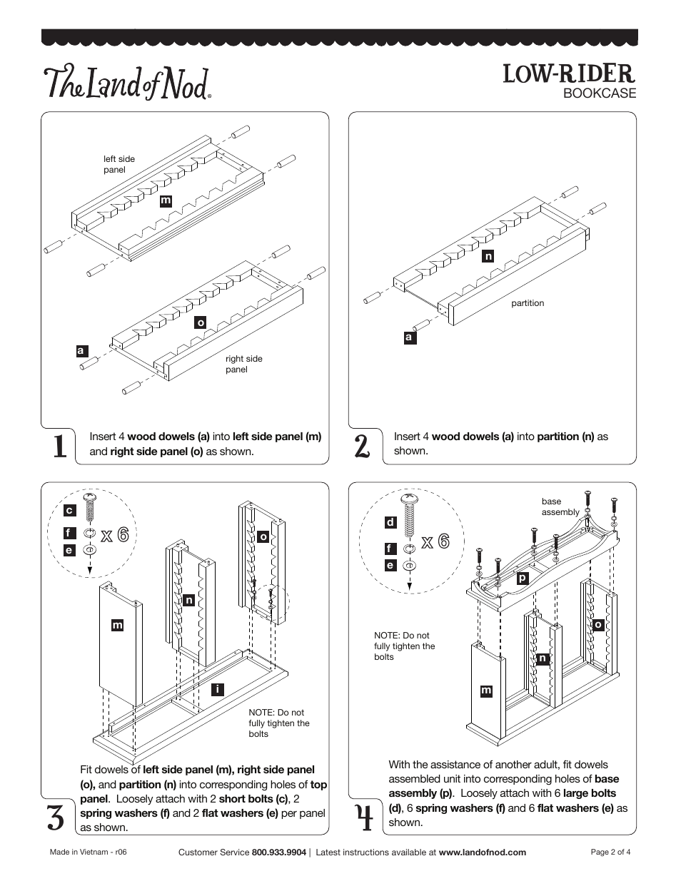 Low-rider | Land of Nod Low Rider Bookcase User Manual | Page 2 / 4