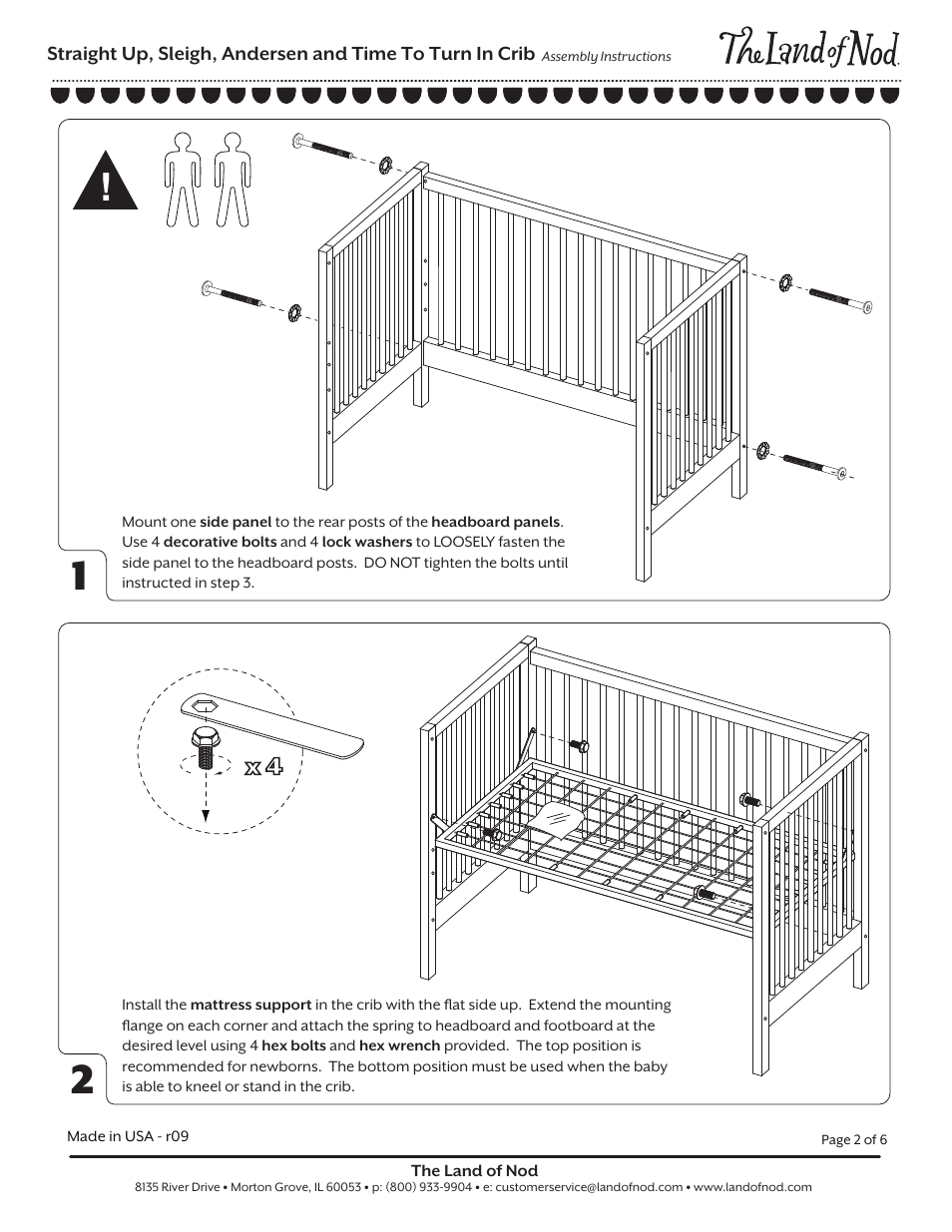 Lon crib p2 | Land of Nod STRAIGHT-UP CRIB User Manual | Page 2 / 6