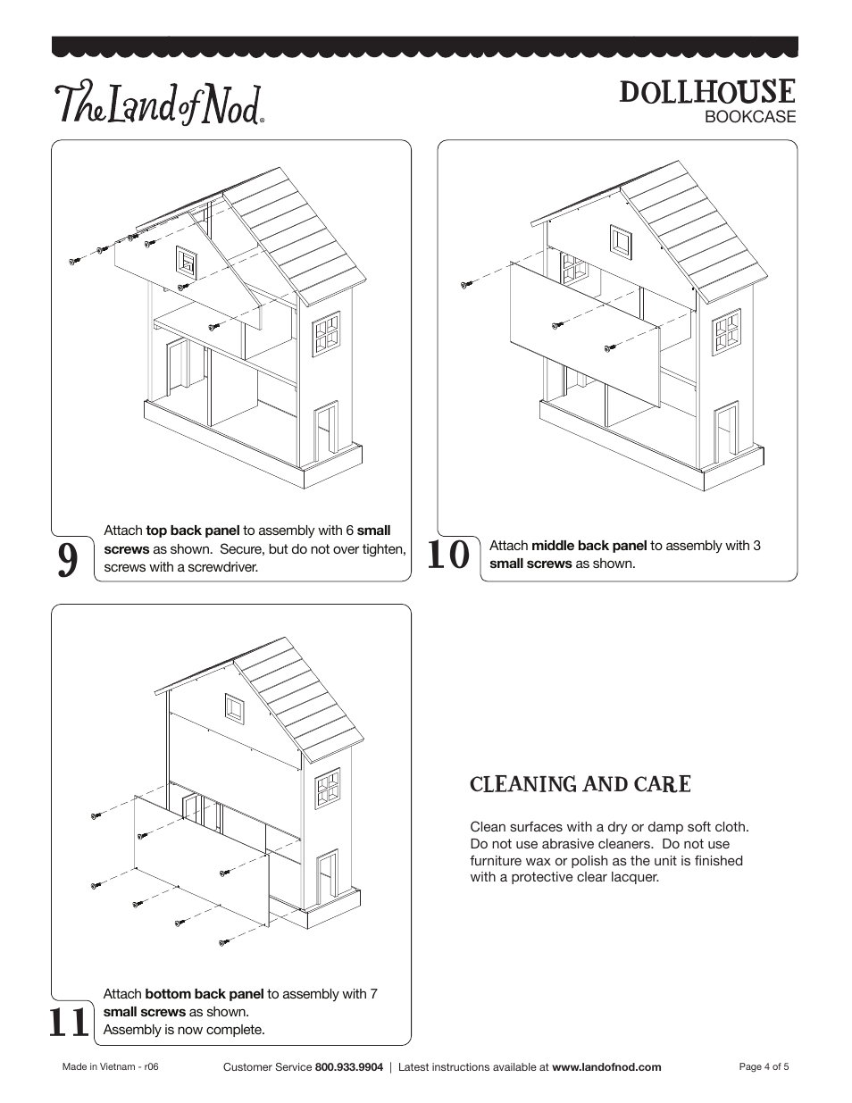 Dollhouse | Land of Nod Dollhouse Bookcase User Manual | Page 4 / 5