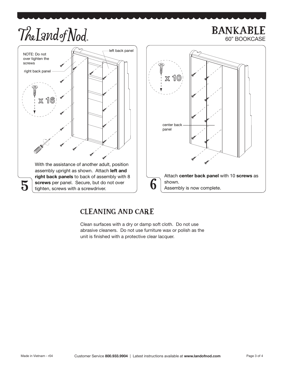 Bankable | Land of Nod Bankable 60 Inch Bookcase User Manual | Page 3 / 4