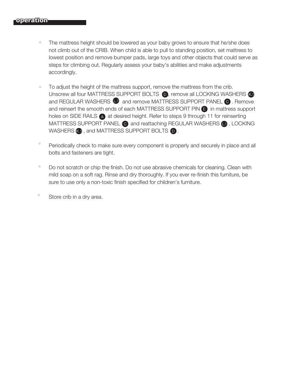 Land of Nod OSLO CRIB User Manual | Page 10 / 11