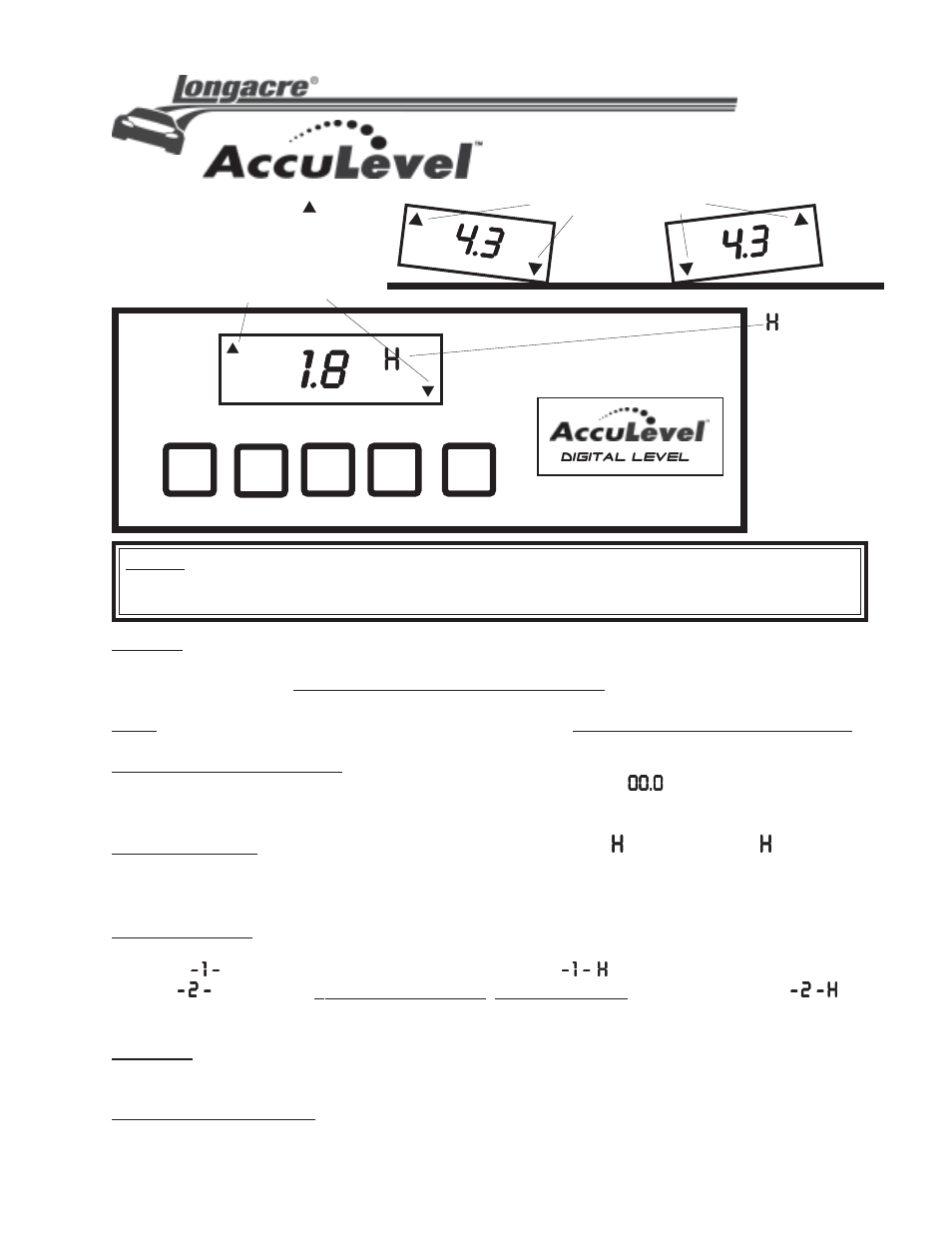 Ver. 4) | Longacre 78295 Digital Caster_Camber Gauge with AccuLevel (version 4) and QuickSet Adapter User Manual | Page 2 / 3