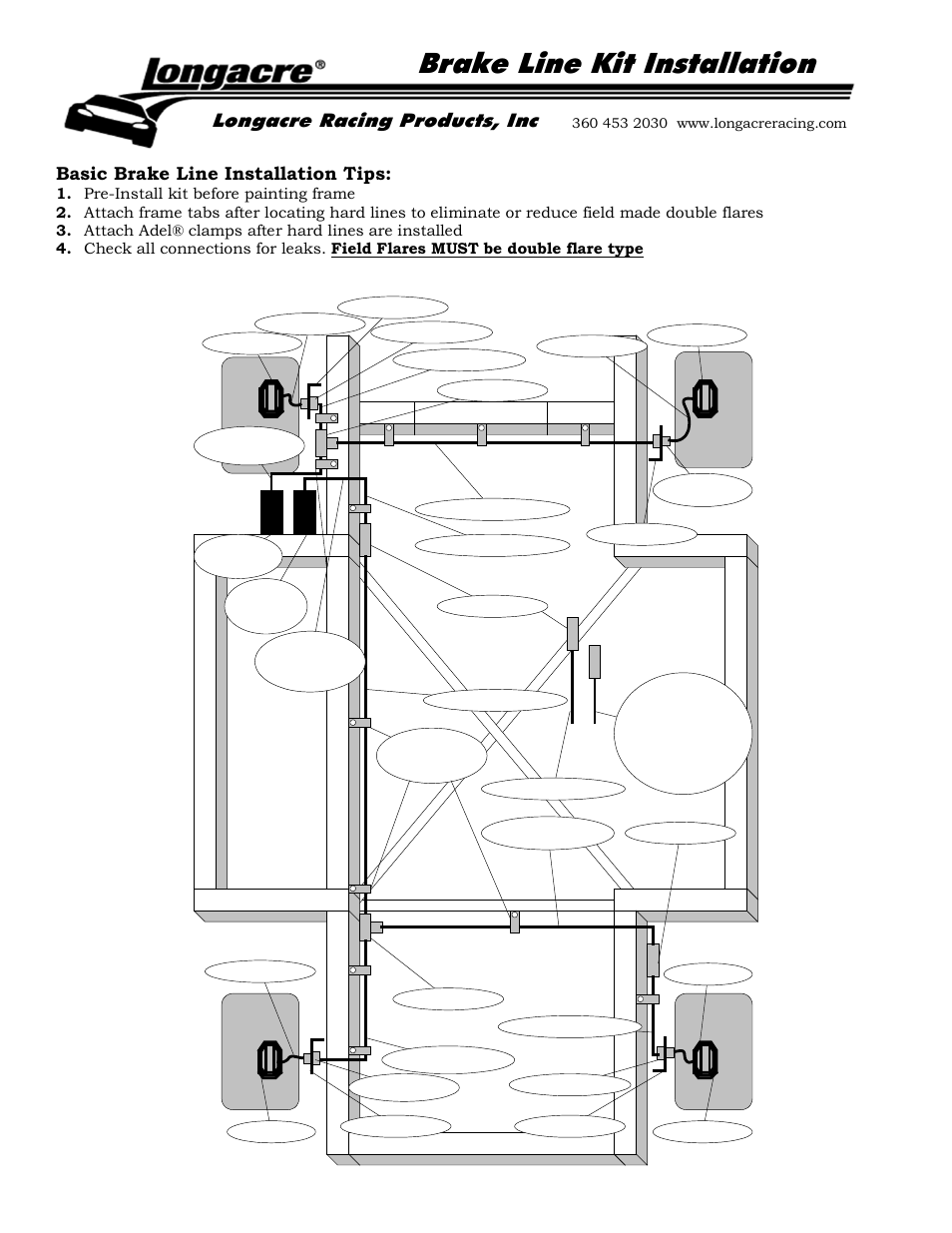 Longacre 45215 Brake Line User Manual | 1 page