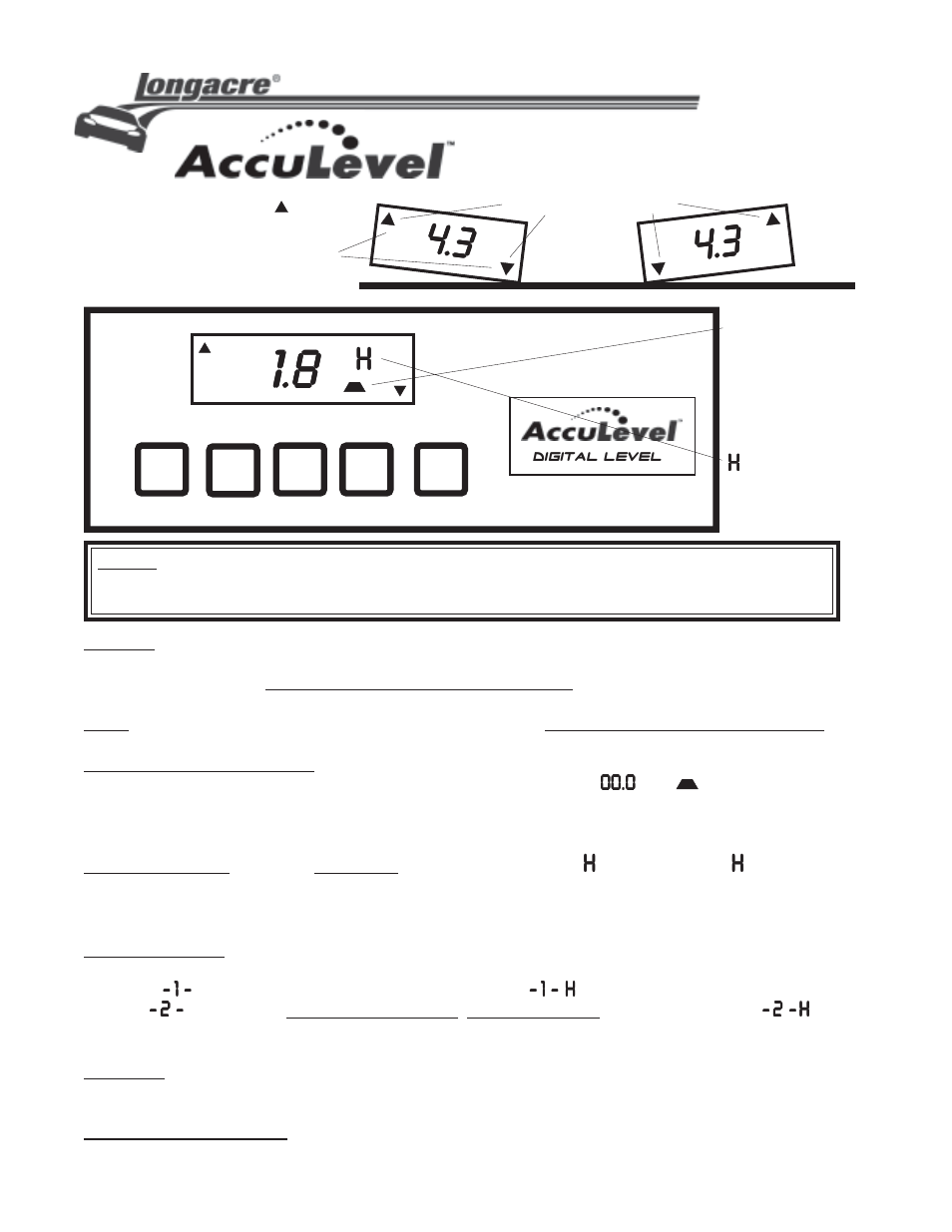 Longacre 78310 AccuLevel Pro (version 4) User Manual | 1 page